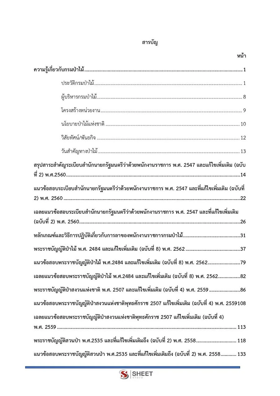 ตัวอย่างข้อสอบ นิติกร กรมป่าไม้ 2565